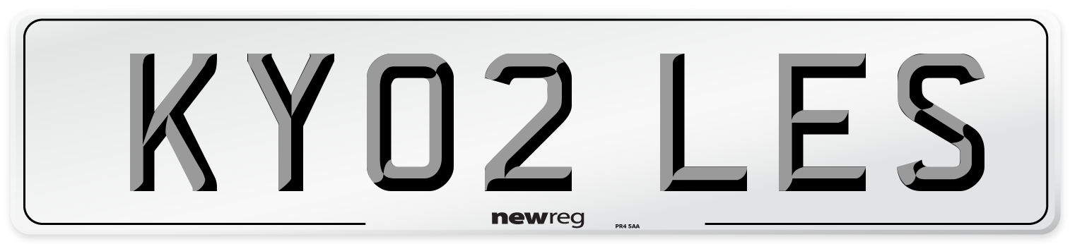 KY02 LES Number Plate from New Reg